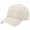 Baseballkappe Einheitsgröße aus Textilgewebe Beige kariert für Freizeit