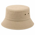 Bucket Hat Einheitsgröße aus Textilgewebe Beige mit Belüftungsösen