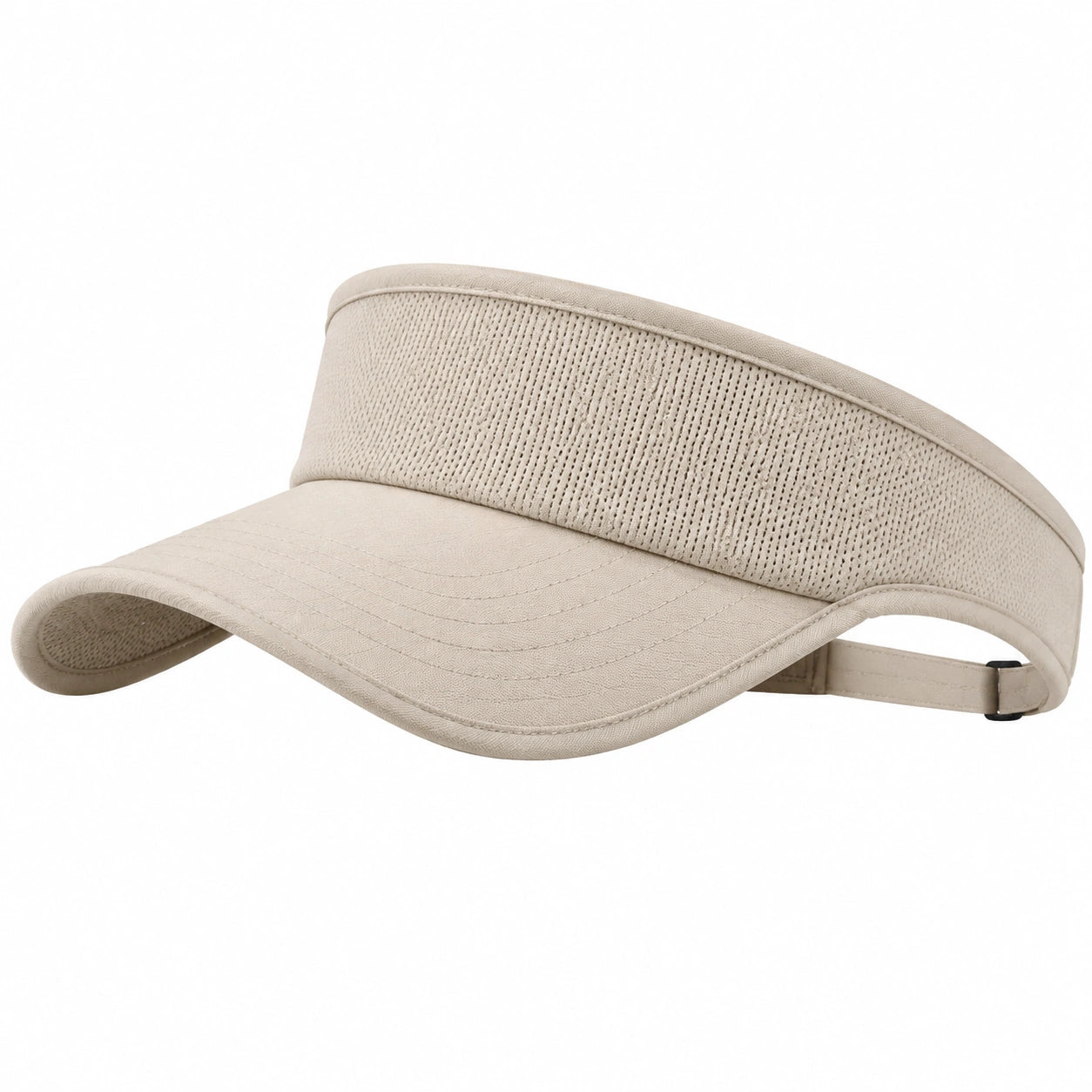 Sonnenvisier Einheitsgröße aus Textil in Beige mit verstellbarem Verschluss